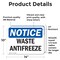 Signmission Waste Antifreeze, 14 in W x Rectangle, Vinyl Decal OS-2PACK-NS-D-1014-L-18954 - alternate 2
